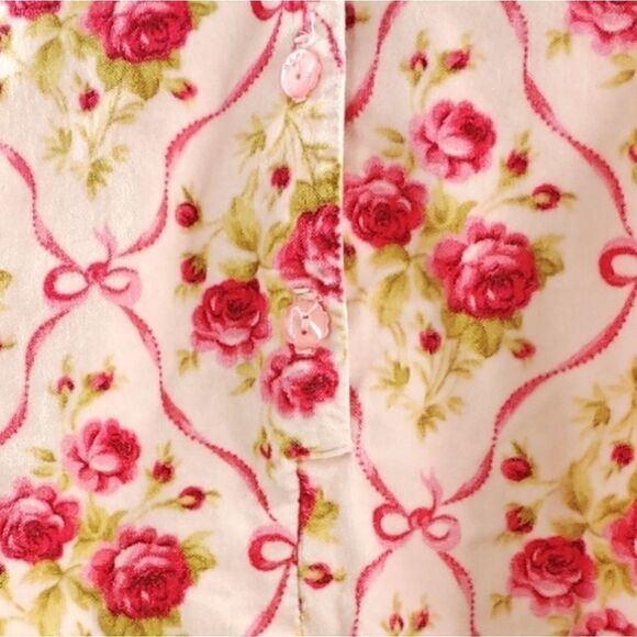 Roses & ribbons 100% cotton velveteen dress - Picture 3 of 8